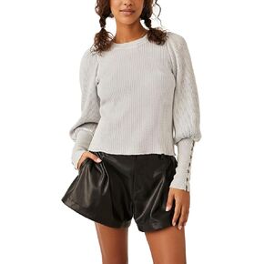 قميص Free People Wesley Thermal Top Blue Moon MD (السيدات 8-10) in Saudi Arabia