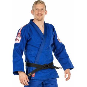 زي الجودو جي من FUJI USA Judo Single Weave - ملابس تدريب قطنية للأطفال والكبار للجودو والكاراتيه، أزرق، مقاس 3 in Saudi Arabia