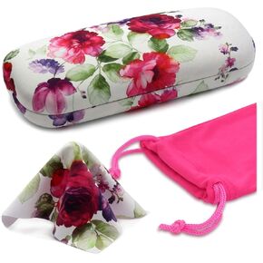 MyEyeglassCase Women's Hard Eyeglass Case | Protective Hard Shell Glasses Case with Pouch and Cloth in Saudi Arabia