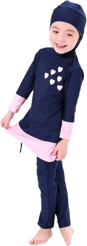 OwlFay Mu Swimsuits For Girls Kids Islamic Burkini Full Cover Hijab Top Pants Swim Costume Bathing Suit in Saudi Arabia