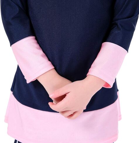 OwlFay Mu Swimsuits For Girls Kids Islamic Burkini Full Cover Hijab Top Pants Swim Costume Bathing Suit in Saudi Arabia