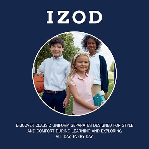IZOD Girls School Uniform Sensory-Friendly Pleated Scooter Skirt with Undershorts, Soft Fabric, Tagless with Flat Seams in Saudi Arabia
