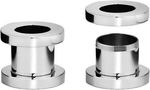 Forbidden Body Jewelry 1.2mm - 16mm Surgical Steel Ear Gauges Screw Fit Tunnels, Tunnel Plug Earrings Sold as a Pair in Kuwait