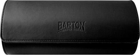 BARTON WATCH BANDS, Watch Roll - Black Recycled Leather Watch Travel Case & Watch Band Storage - 1 Watch Case in Saudi Arabia