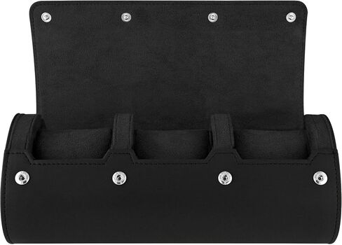 BARTON WATCH BANDS, Watch Roll - Black Recycled Leather Watch Travel Case & Watch Band Storage - 1 Watch Case in Saudi Arabia