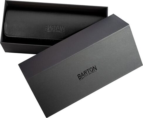 BARTON WATCH BANDS, Watch Roll - Black Recycled Leather Watch Travel Case & Watch Band Storage - 1 Watch Case in Saudi Arabia