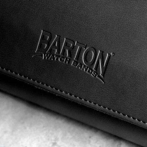 BARTON WATCH BANDS, Watch Roll - Black Recycled Leather Watch Travel Case & Watch Band Storage - 1 Watch Case in Saudi Arabia