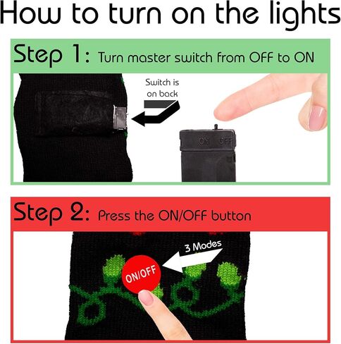 Windy City Novelties LED Light Up Holiday Scarf for Ugly Christmas Sweater Party in Saudi Arabia