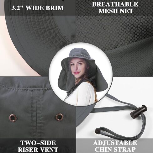 Palmyth Head Net Hat, Sun Hat Safari Hat in Kuwait
