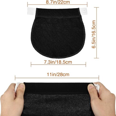 SATINIOR 5 Pieces Maternity Pants Extender Adjustable Pregnancy Waistband Extender Adjustable Waist Extenders Elastic Trouser Extender for Women Pregnancy, 5 Colors, Black, Blue, Khaki, Navy Blue and Light Blue, 8.7 x 1.0 inch/ 22 x 2 cm in Saudi Arabia