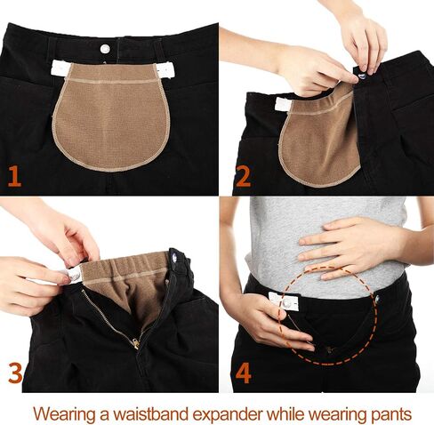 SATINIOR 5 Pieces Maternity Pants Extender Adjustable Pregnancy Waistband Extender Adjustable Waist Extenders Elastic Trouser Extender for Women Pregnancy, 5 Colors, Black, Blue, Khaki, Navy Blue and Light Blue, 8.7 x 1.0 inch/ 22 x 2 cm in Saudi Arabia