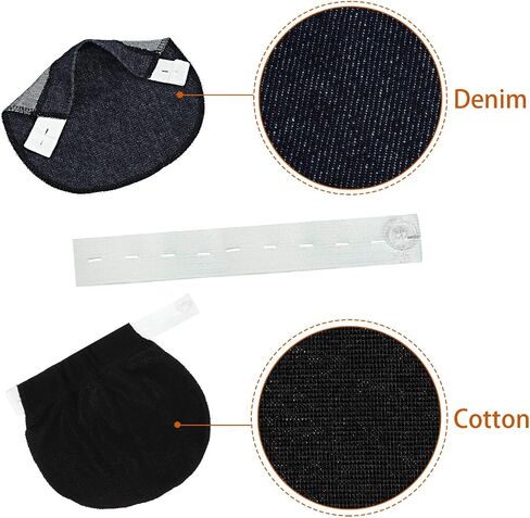 SATINIOR 5 Pieces Maternity Pants Extender Adjustable Pregnancy Waistband Extender Adjustable Waist Extenders Elastic Trouser Extender for Women Pregnancy, 5 Colors, Black, Blue, Khaki, Navy Blue and Light Blue, 8.7 x 1.0 inch/ 22 x 2 cm in Saudi Arabia