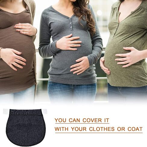 SATINIOR 5 Pieces Maternity Pants Extender Adjustable Pregnancy Waistband Extender Adjustable Waist Extenders Elastic Trouser Extender for Women Pregnancy, 5 Colors, Black, Blue, Khaki, Navy Blue and Light Blue, 8.7 x 1.0 inch/ 22 x 2 cm in Saudi Arabia