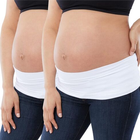 Ingrid & Isabel | Bella Bands Pregnancy Pants Extender | Maternity Pants Extender for Maternity Belly Support (Black | M/L) in Saudi Arabia