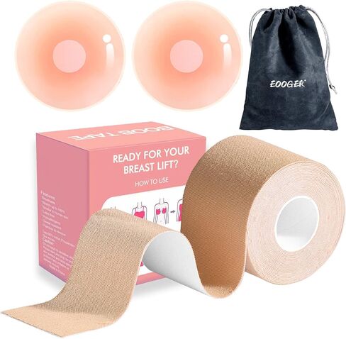 شريط رفع الثدي من EOOGER، شريط الثدي لكأس A-E للثدي الكبير، شريط جسم غير مرئي مقاوم للعرق لرفع الثدي in Kuwait