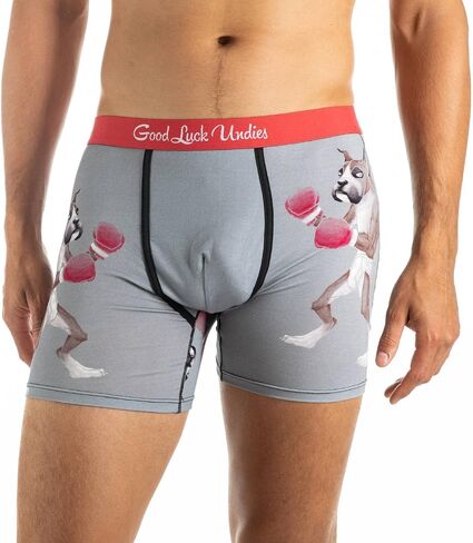 Good Luck Undies Men's Cats & Dogs Boxer Brief Underwear in Kuwait