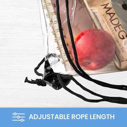 [Pack Of 2] Clear Drawstring Bag, 14" x 17" Inch Backpack For Stadiums Travel And Sporting Events in Kuwait