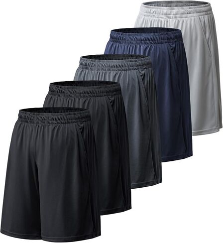 CE' CERDR Mens Athletic Workout Shorts with Pockets and Elastic Waistband Quick Dry Activewear in Kuwait