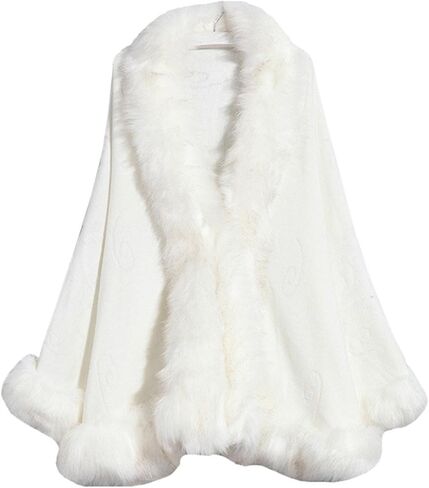 Kelaixiang Faux Fox Fur Shawls Jackets Bridal Cape Coats Wraps Winter Scarves in Saudi Arabia