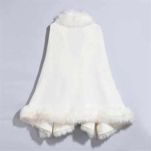 Kelaixiang Faux Fox Fur Shawls Jackets Bridal Cape Coats Wraps Winter Scarves in Saudi Arabia