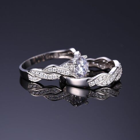 JewelryPalace Wedding Bands Engagement Rings for Women, 14K Gold Plated 925 Sterling Silver Cubic Zirconia Promise Rings for Her, Infinity Anniversary 1.5ct Simulated Diamond Ring in Kuwait