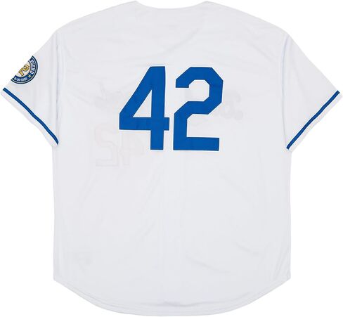 قمصان البيسبول الرجالية من Zommna جاكي روبنسون #42 باللون الأسود الأسطوري بأكمام قصيرة وأزرار سفلية ومخيطة in Kuwait