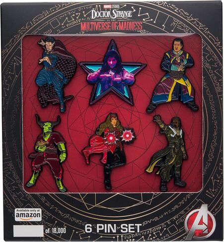 Marvel Studios: Doctor Strange in the Multiverse of Madness. Metal-based with 6 Pin Set comes in an Officially Licensed Box (Amazon Exclusive) in Saudi Arabia