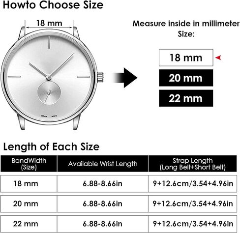 TIESOME Leather Watch Band, Genuine Grain Calfskin Replacement Strap Stainless Steel Buckle Watch Strap for Men Women in Saudi Arabia