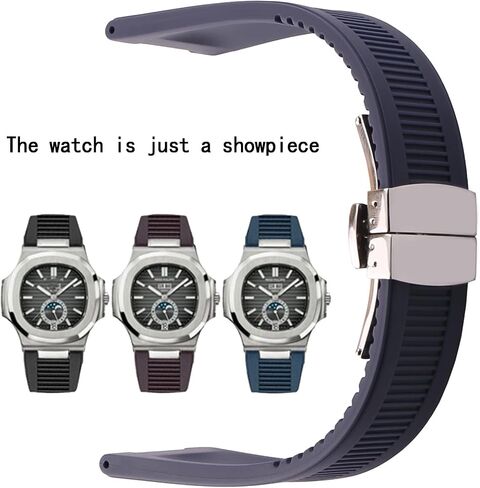 JETHENG Replacement Silicone Rubber Watch Band for Patek Philippe Nautilus 5711 1A010 5712 5712G 5726 5980 13mm*25mm sports Men's Watch Strap wristband in Kuwait