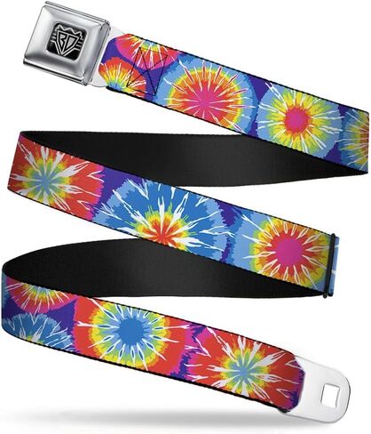 Buckle-Down Seatbelt Belt - 70's Tie Dye - 1.5" Wide - 32-52 Inches in Length in Saudi Arabia
