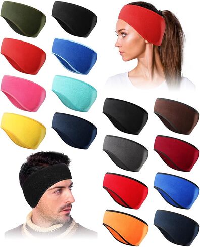 16 قطعة من عصابة الرأس لتدفئة الأذن من الصوف في الشتاء، عصابة رأس للجري، عصابة رأس مرنة لتدفئة الأذن للنساء، أغطية أذن دافئة للرجال في الشتاء والطقس البارد في الهواء الطلق (ألوان قديمة، نمط مبتكر) in Kuwait