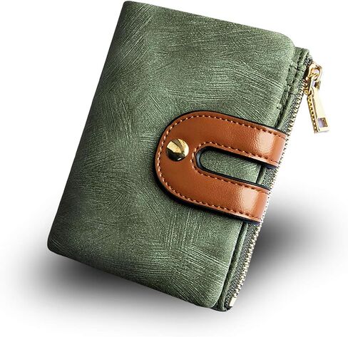 AOXONEL Women's Rfid Small Bifold Leather Wallet Ladies Mini Zipper Coin Purse id card Pocket,Slim Compact Thin in Saudi Arabia