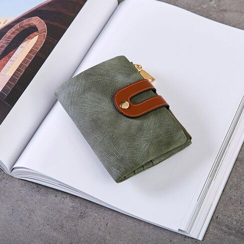 AOXONEL Women's Rfid Small Bifold Leather Wallet Ladies Mini Zipper Coin Purse id card Pocket,Slim Compact Thin in Saudi Arabia