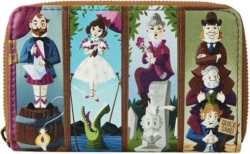 Loungefly Disney Haunted Mansion Stretching Room Portraits Zip-Around Wallet in Saudi Arabia