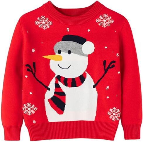 LittleSpring Little Boys Girls Ugly Christmas Sweater Crewneck Knit Cute Pullover in Kuwait