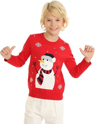 LittleSpring Little Boys Girls Ugly Christmas Sweater Crewneck Knit Cute Pullover in Kuwait