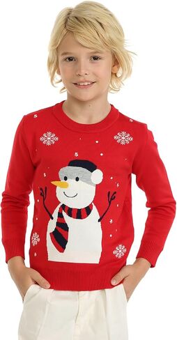 LittleSpring Little Boys Girls Ugly Christmas Sweater Crewneck Knit Cute Pullover in Kuwait