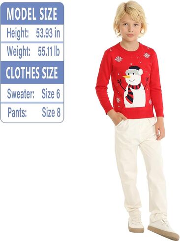 LittleSpring Little Boys Girls Ugly Christmas Sweater Crewneck Knit Cute Pullover in Kuwait