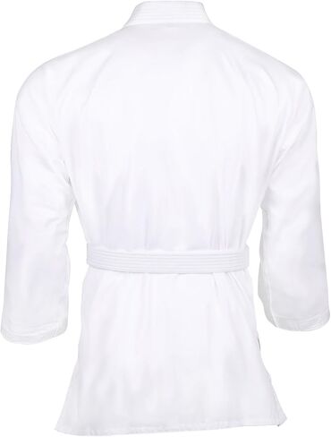 زي الكاراتيه FitsT4 مع حزام 7.5 أونصة خفيف الوزن للفنون القتالية كاراتيه جي للبالغين والأطفال باللون الأبيض in Saudi Arabia