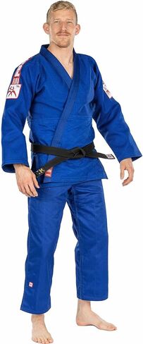 زي الجودو جي من FUJI USA Judo Single Weave - ملابس تدريب قطنية للأطفال والكبار للجودو والكاراتيه، أزرق، مقاس 3 in Saudi Arabia