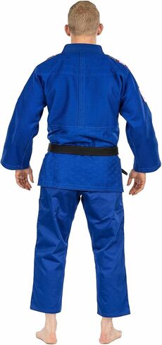 زي الجودو جي من FUJI USA Judo Single Weave - ملابس تدريب قطنية للأطفال والكبار للجودو والكاراتيه، أزرق، مقاس 3 in Saudi Arabia