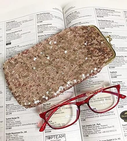 sioglam Kiss Lock Soft Eyeglass Case Sunglasses Holder Eyeglasses Purse Glasses Case For Women Girls Gifts in Kuwait