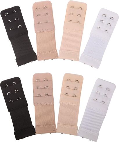 Senkary 8 Pieces Bra Extenders 2 Hook Elastic Stretchy Soft Comfortable Bra Strap Extensions for Women in Saudi Arabia