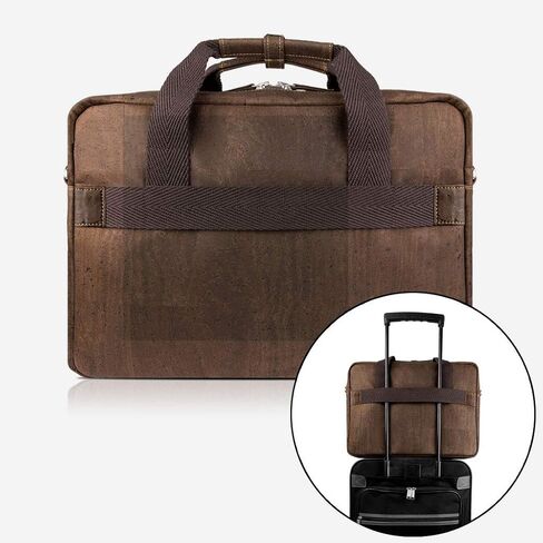 Corkor Cork Briefcase for Men – Men’s Bag - Vegan Leather – Cruelty Free – Eco Friendly - Black in Kuwait