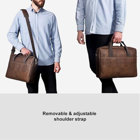 Corkor Cork Briefcase for Men – Men’s Bag - Vegan Leather – Cruelty Free – Eco Friendly - Black in Kuwait