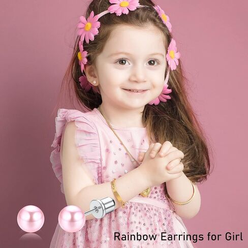 Jstyle 16 Pairs Screw Back Earrings Stud for Girls Women Surgiacl Steel 20G Tiny Cartilage Stud Earrings CZ Heart Flower Star Ball Screwback Flat Back Stud Earrings Set Multicolored in Kuwait