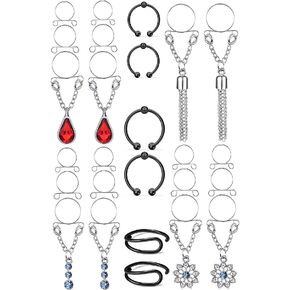 Kadogohno Fake Nipple Piercing, Fake Nipple Rings, Fake Nipple Ring, Nipple Rings Non Piercing, Fake Nipple Piercings, Faux Nipple Piercing