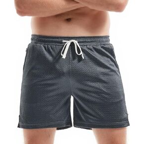 AIMPACT شورت رياضي رجالي قابل للتنفس بطبقة مزدوجة من القماش مقاس 6 بوصات ملابس رياضية لكرة السلة in Kuwait