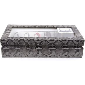 OYOBox Maxi Luxury Eyewear Organizer, Wood Box for Glasses + Sunglasses, Exotic Print Collection
