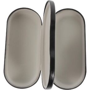 هيلفتي حافظة نظارات مزدوجة من جلد البولي يوريثين، صندوق منظم للنظارات، حافظة نظارات شمسية، حافظة نظارات مزدوجة الاستخدام، حافظة نظارات محمولة (اسود) in Kuwait